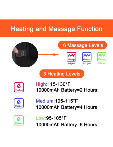 Asiento de Estadio KIMI HOUSE Calentado y Masaje Extra Ancho