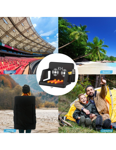 Asiento de Estadio KIMI HOUSE Calentado y Masaje Extra Ancho