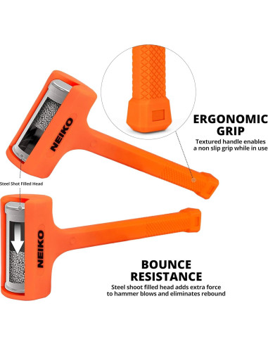 Juego de Martillos Dead Blow NEIKO 3 Piezas 0.45kg 0.91kg 1.36kg