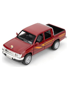 Coche de Juguete Pickup Hilux 1:32 Guarsiliymi Rojo con Luz y Sonido