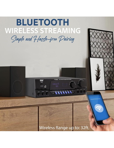 Amplificador Bluetooth Inalámbrico Pyle PT250BA 200W Estéreo
