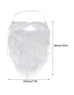 12 Barbas Falsas Blancas de Santa SUMERSHA para Disfraces 2