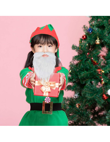 12 Barbas Falsas Blancas de Santa SUMERSHA para Disfraces