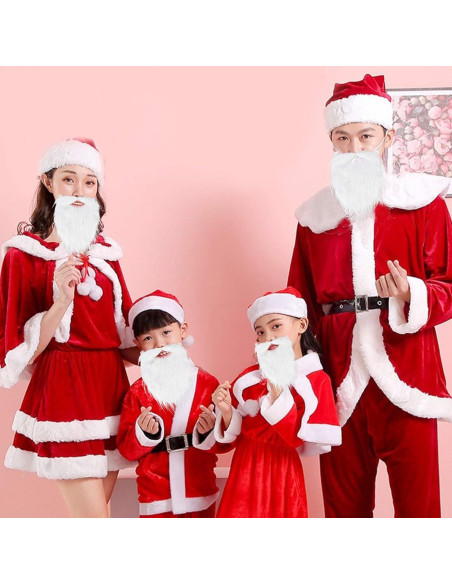 12 Barbas Falsas Blancas de Santa SUMERSHA para Disfraces