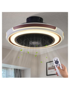 Ventilador de Techo HuixuTe 53 cm con Luz LED y Control Remoto