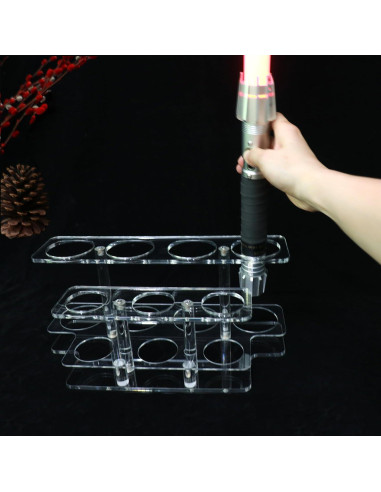 Soporte de Exhibición Acrílico para 7 Sables de Luz ERMMZHZW