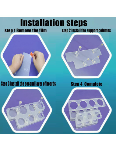 Soporte de Exhibición Acrílico para 7 Sables de Luz ERMMZHZW