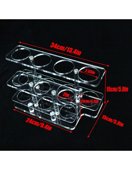 Soporte de Exhibición Acrílico para 7 Sables de Luz ERMMZHZW