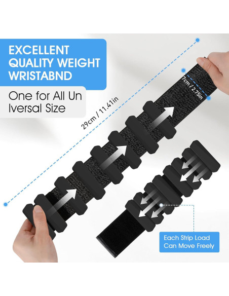 Conjunto de Pesas Ajustables MXiiXM para Muñeca y Tobillo 0.45 kg