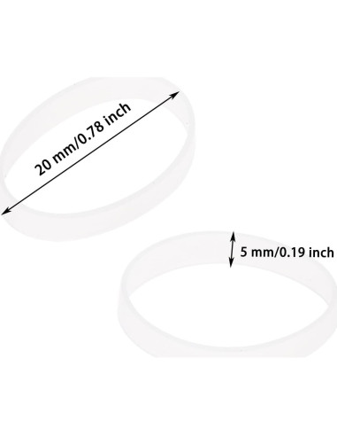 Sujetacables de Silicona ONLYKXY 100 Piezas 20 mm Transparente