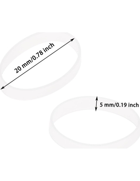 Sujetacables de Silicona ONLYKXY 100 Piezas 20 mm Transparente
