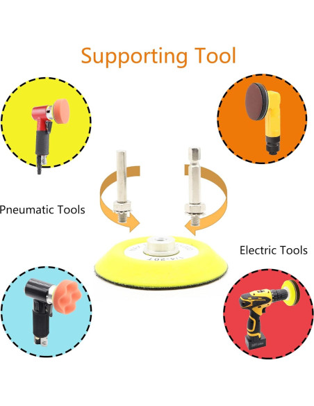 127 Discos de Lija 3" CKFCXC Grano 40-7000 con Bloque de Lijado