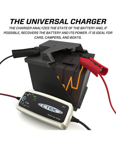 CTEK Multi US 7002 Cargador de Batería 12V para Coches y Camiones
