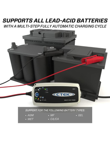 CTEK Multi US 7002 Cargador de Batería 12V para Coches y Camiones