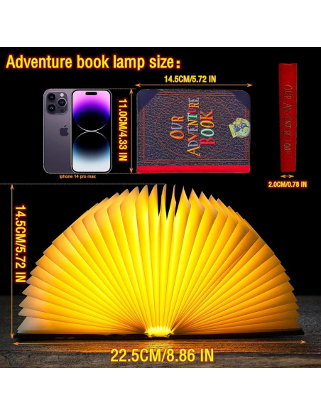 Lámpara 3D Plegable LED Que Comience la Aventura 5 Colores