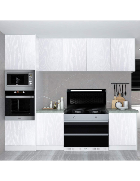 Papel Tapiz Autoadhesivo Livelynine Madera Blanca 40cm x 2m