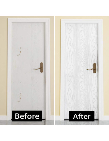 Papel Tapiz Autoadhesivo Livelynine Madera Blanca 40cm x 2m