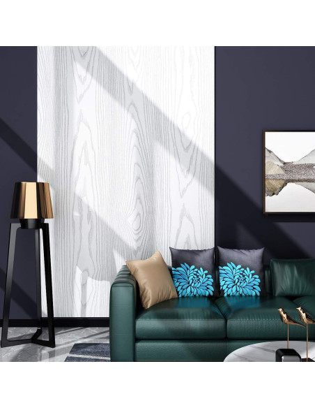 Papel Tapiz Autoadhesivo Livelynine Madera Blanca 40cm x 2m