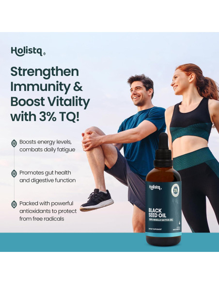 Aceite de Semilla de Comino Negro Holistiq 100 mL Orgánico Prensado en Frío
