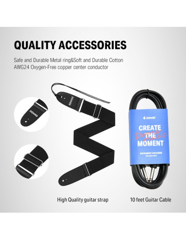 Guitarra Eléctrica Donner DJC-1000S Thinline 39" Sunburst