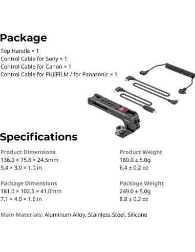 Mango Superior SmallRig con Disparador Remoto ARRI 3/8"