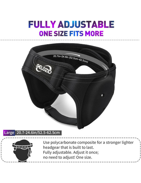 Cabezal de Lucha Gelozid SR-WPH-L Ajustable para MMA y BJJ