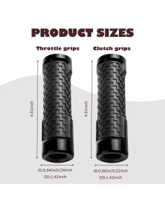 Agarres de Motocicleta CXCCOI 7/8" Antideslizantes Negro 2