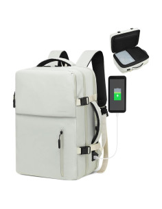 Mochila de Viaje SUIKIHUM 16" con USB y Aprobada Aerolíneas