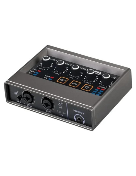 Interfaz de Audio USB Q-16 - 16 bit/48 kHz, Phantom 48V