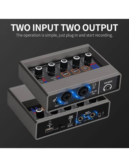 Interfaz de Audio USB Q-16 - 16 bit/48 kHz, Phantom 48V