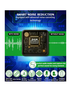 Micrófono Lavalier Inalámbrico FOKiRa 3 en 1 con Cancelación de Ruido 2
