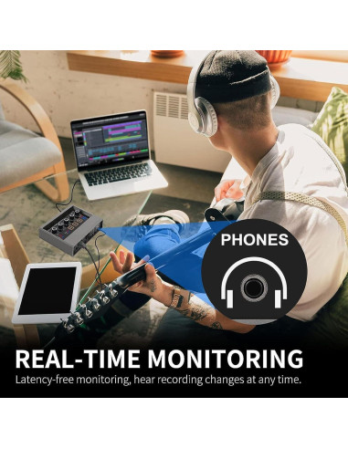 Interfaz de Audio USB Q-16 - 16 bit/48 kHz, Phantom 48V