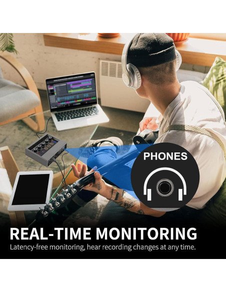 Interfaz de Audio USB Q-16 - 16 bit/48 kHz, Phantom 48V