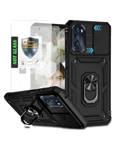 Funda AYMECL para Moto G 5G 2022 con Soporte y 2 Películas