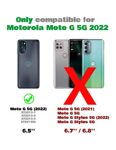 Funda AYMECL para Moto G 5G 2022 con Soporte y 2 Películas 2