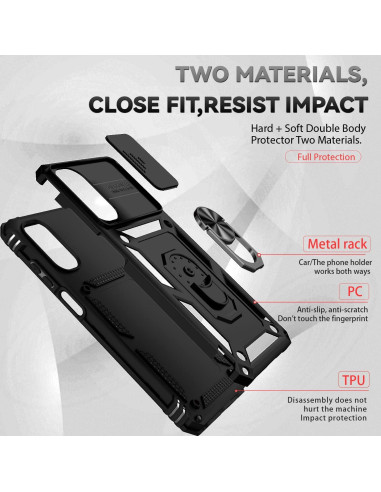 Funda AYMECL para Moto G 5G 2022 con Soporte y 2 Películas