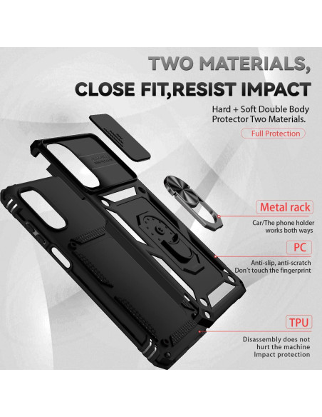 Funda AYMECL para Moto G 5G 2022 con Soporte y 2 Películas