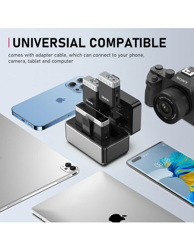 Micrófono Lavalier Inalámbrico ULANZI AM18, 200m, Cancelación de Ruido