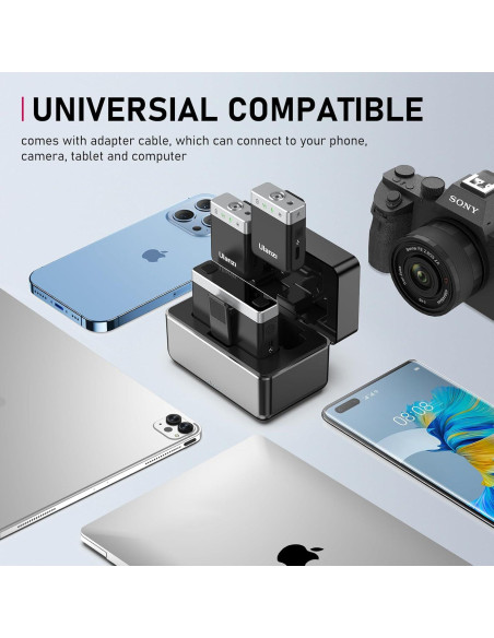 Micrófono Lavalier Inalámbrico ULANZI AM18, 200m, Cancelación de Ruido