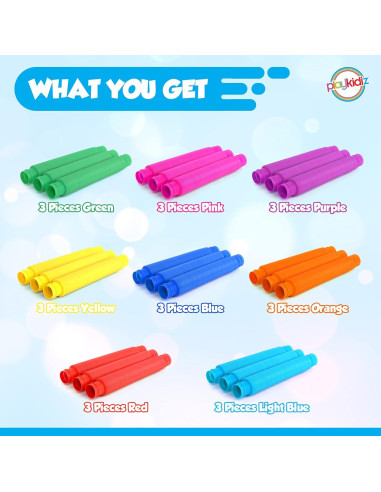 Tuberías Pop Juguetes Sensoriales 24 Piezas Playkidz