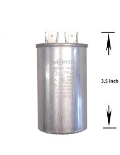 Condensador Motor QH 30 uF 370V Redondo CBB65 HVAC 2
