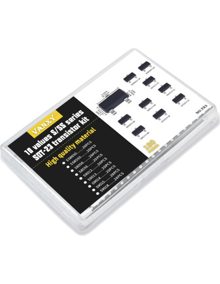 Kit de 180 Transistores SMD SOT-23 VANXY - 9 Valores
