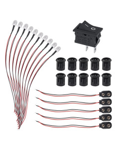 Set de 26 Diodos LED 12V 10mm Preconectados ATNSINC Blanco