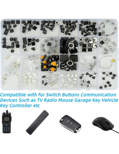 Kit de 240 Interruptores Micro Táctiles MTDELE para Electrodomésticos