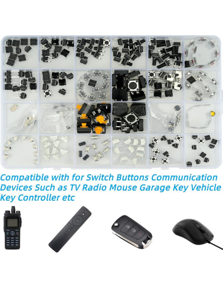 Kit de 240 Interruptores Micro Táctiles MTDELE para Electrodomésticos