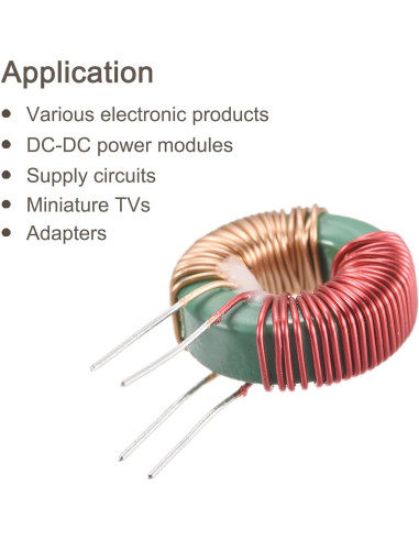Bobina de Inductancia Toroidal MECCANIXITY 10mH 3A Paquete de 5