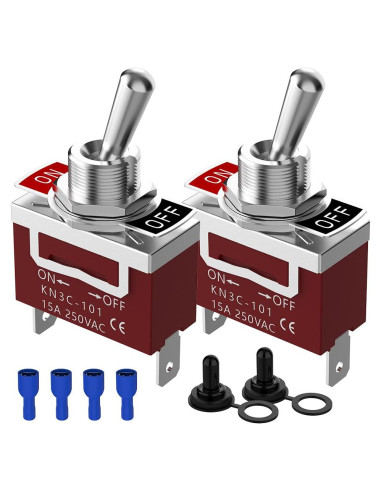 Interruptor de palanca impermeable Malictele 12V 30A 2Pin ON/OFF