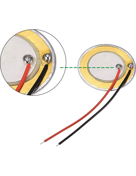Discos Piezoeléctricos uxcell 27mm para Guitarras Acústicas - 5 Pcs