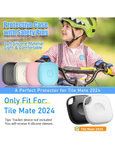 Paquete de 4 Fundas de Silicona LAKSDIURT para Tile Mate 2024 2