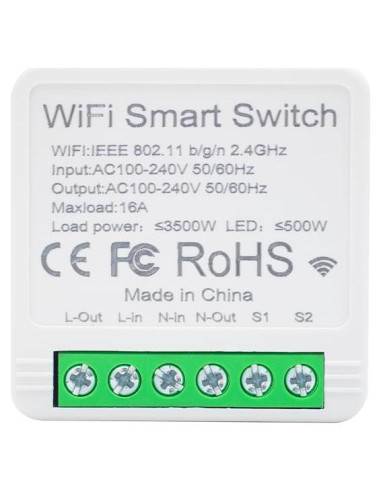 Módulo Relé Inteligente WiFi 16A QIACHIP - Control Remoto Ewelink